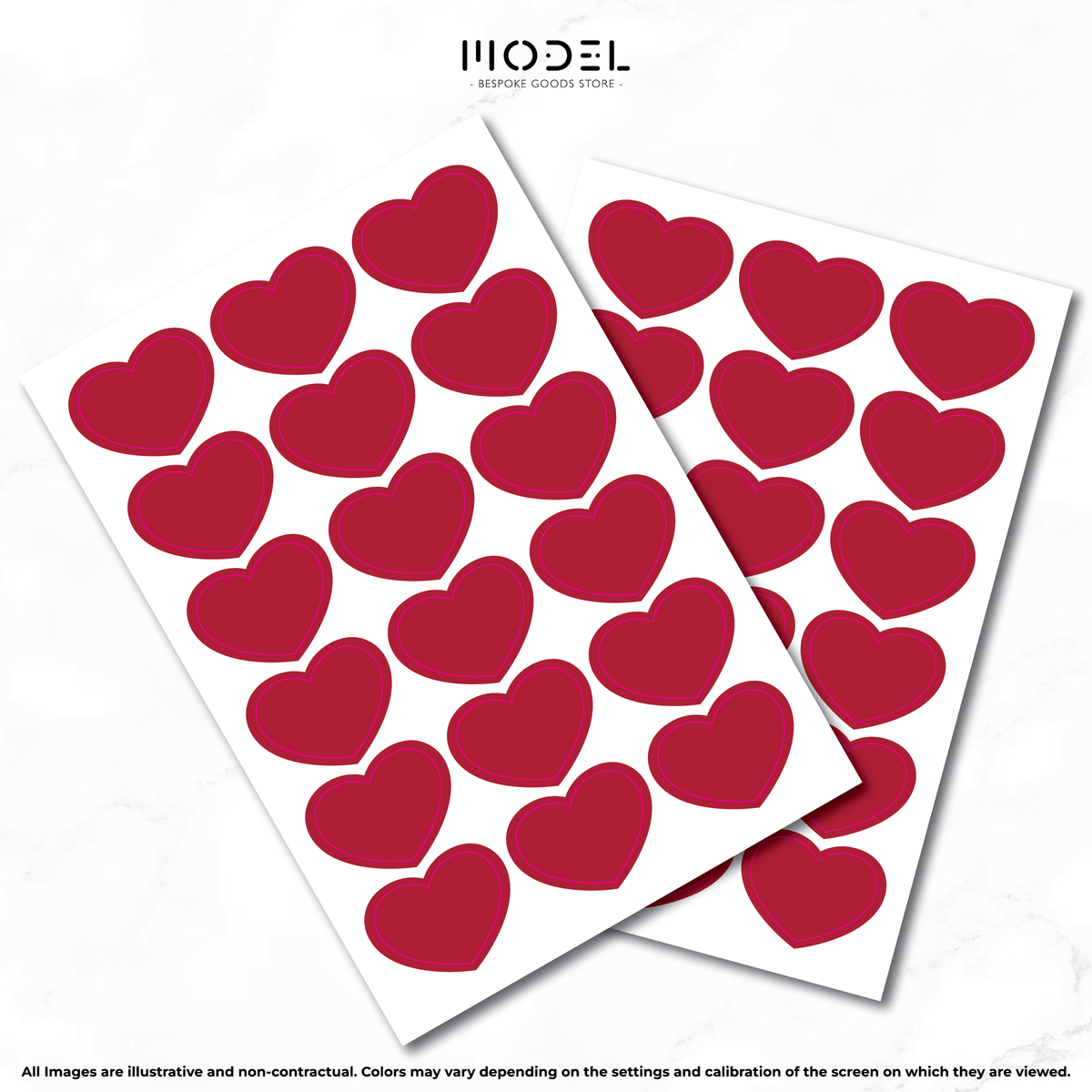 St Valentine's Stickers - Hearts (M)