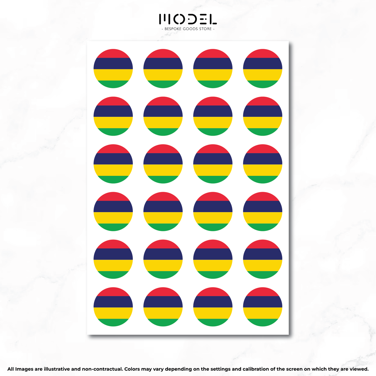 Mauritius Sticker - Round (small)