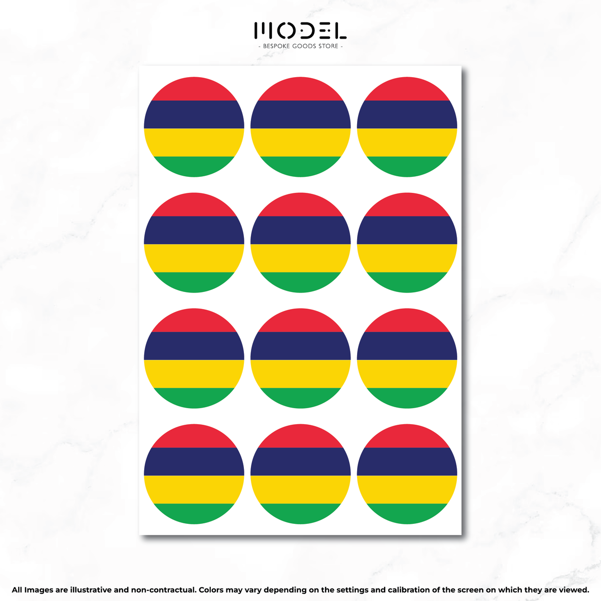 Mauritius Sticker - Round (medium)