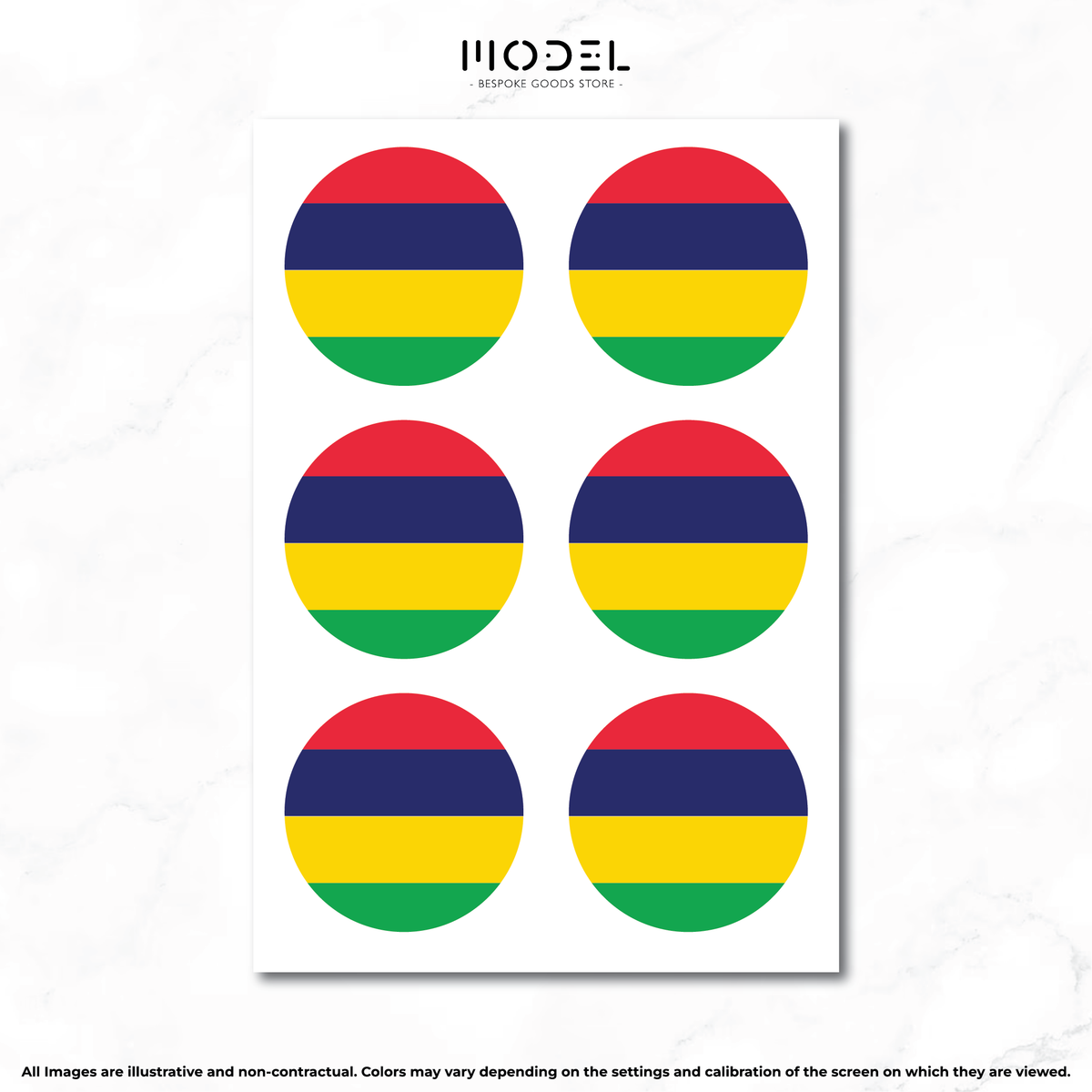 Mauritius Sticker - Round (large)