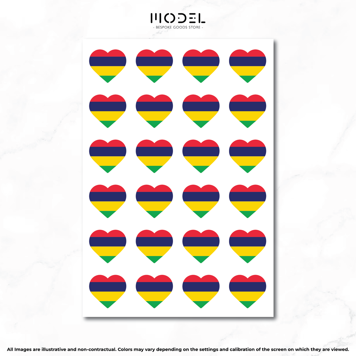Mauritius Sticker - Heart