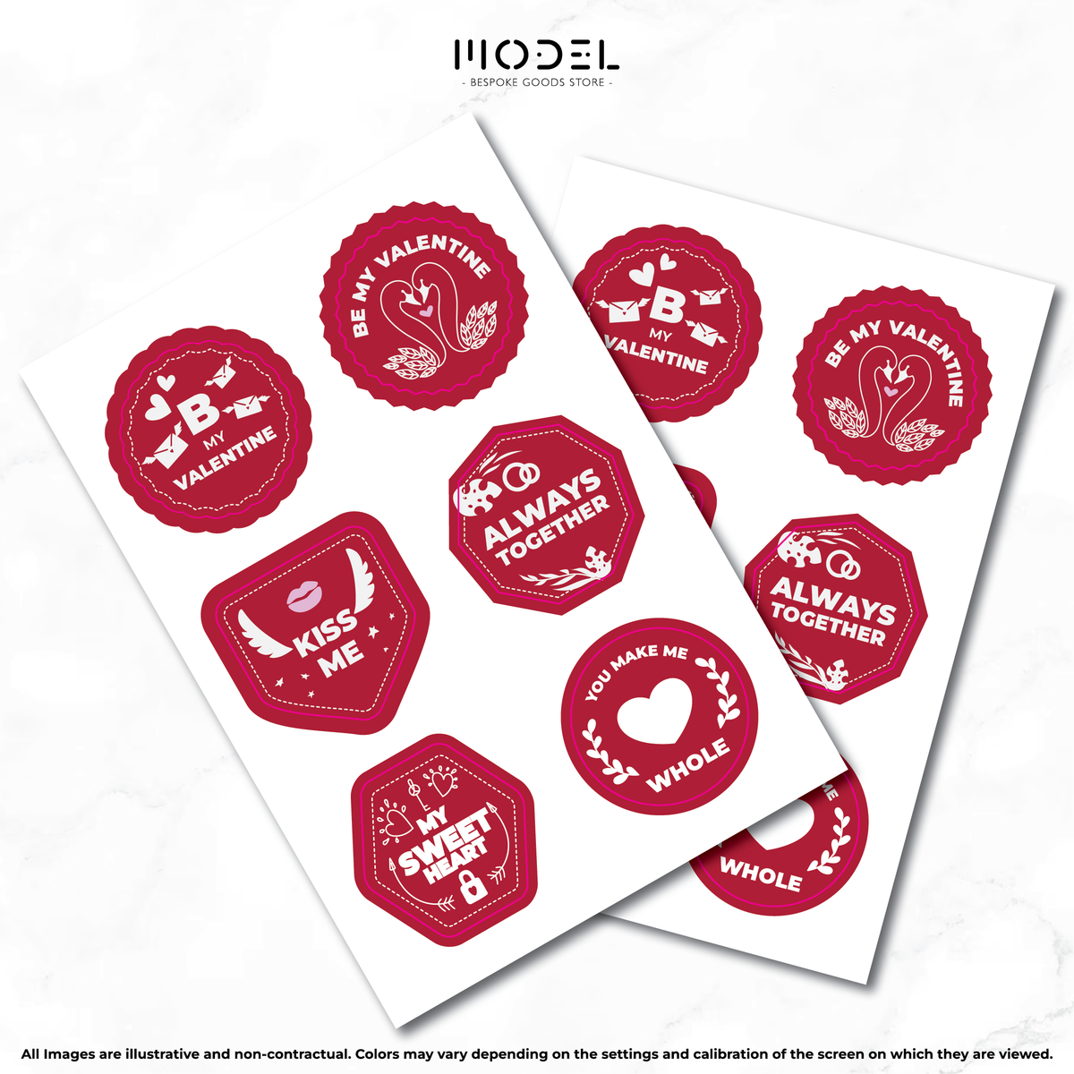 St Valentine's Stickers - Wish