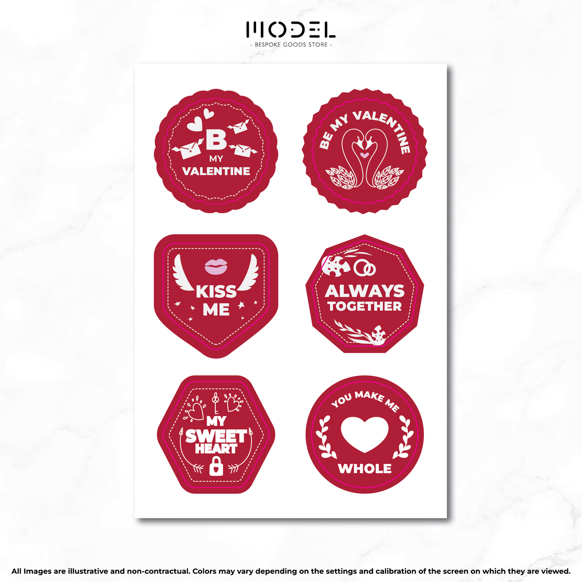 St Valentine's Stickers - Wish