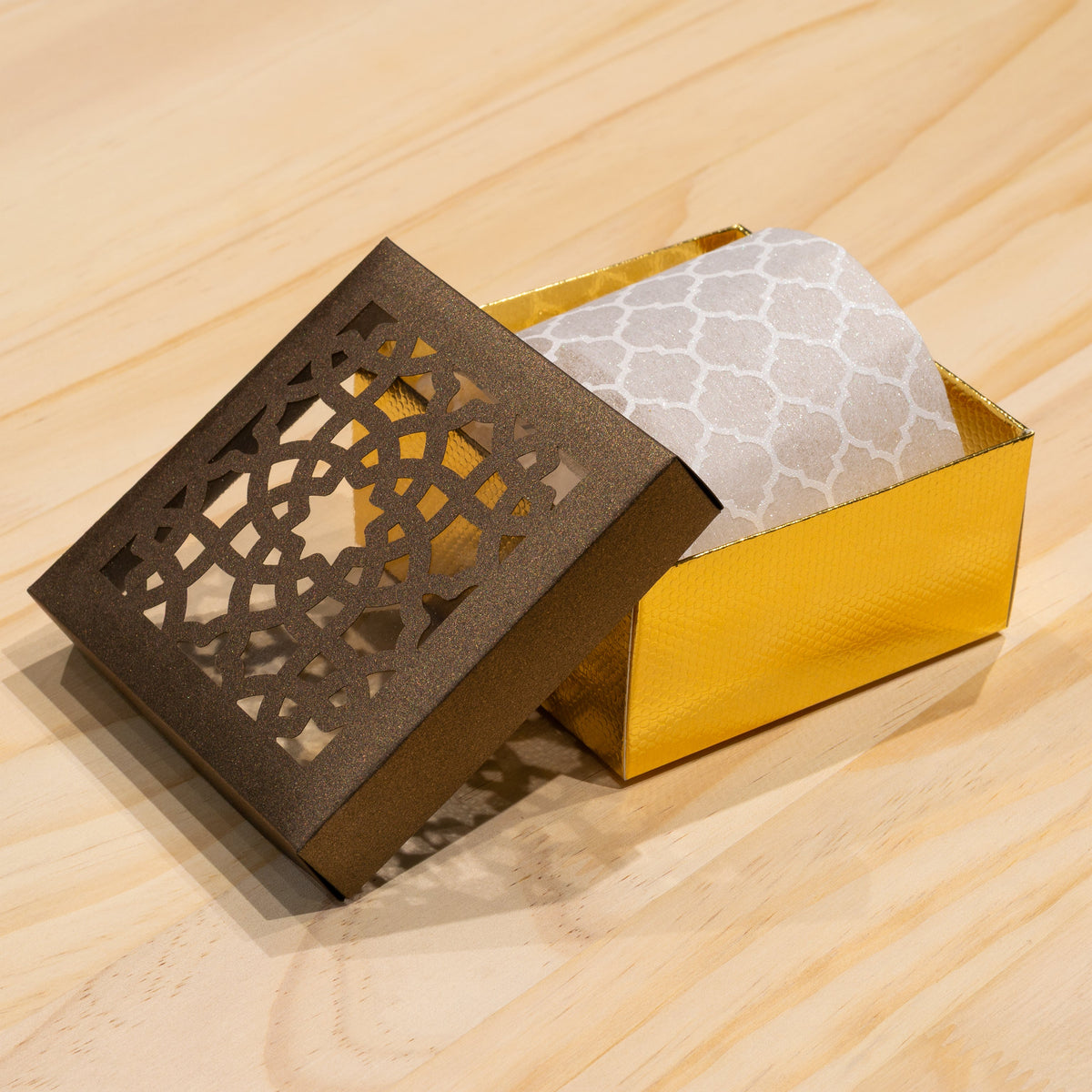 Premium Metallic Gold Cake Box