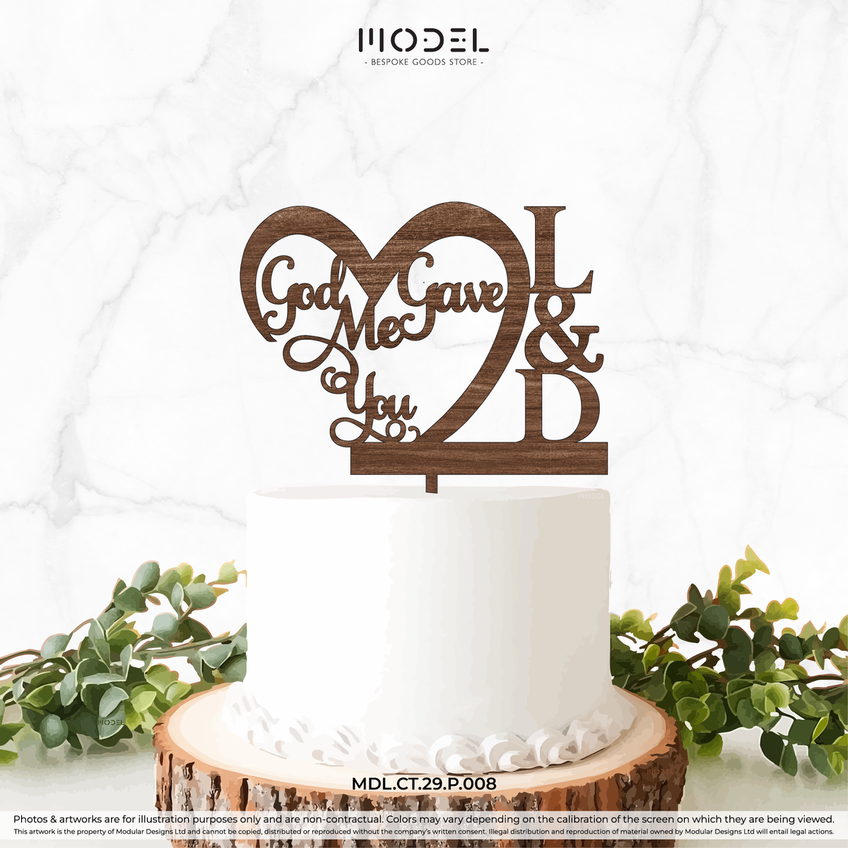 2 Initials + God Gave Me You + Heart