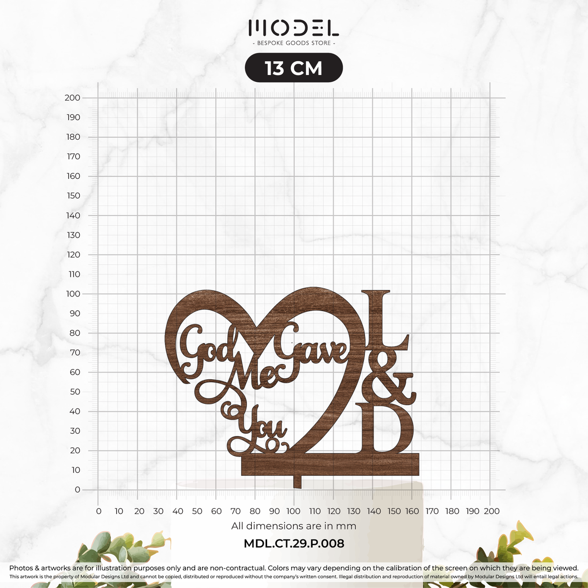 2 Initials + God Gave Me You + Heart