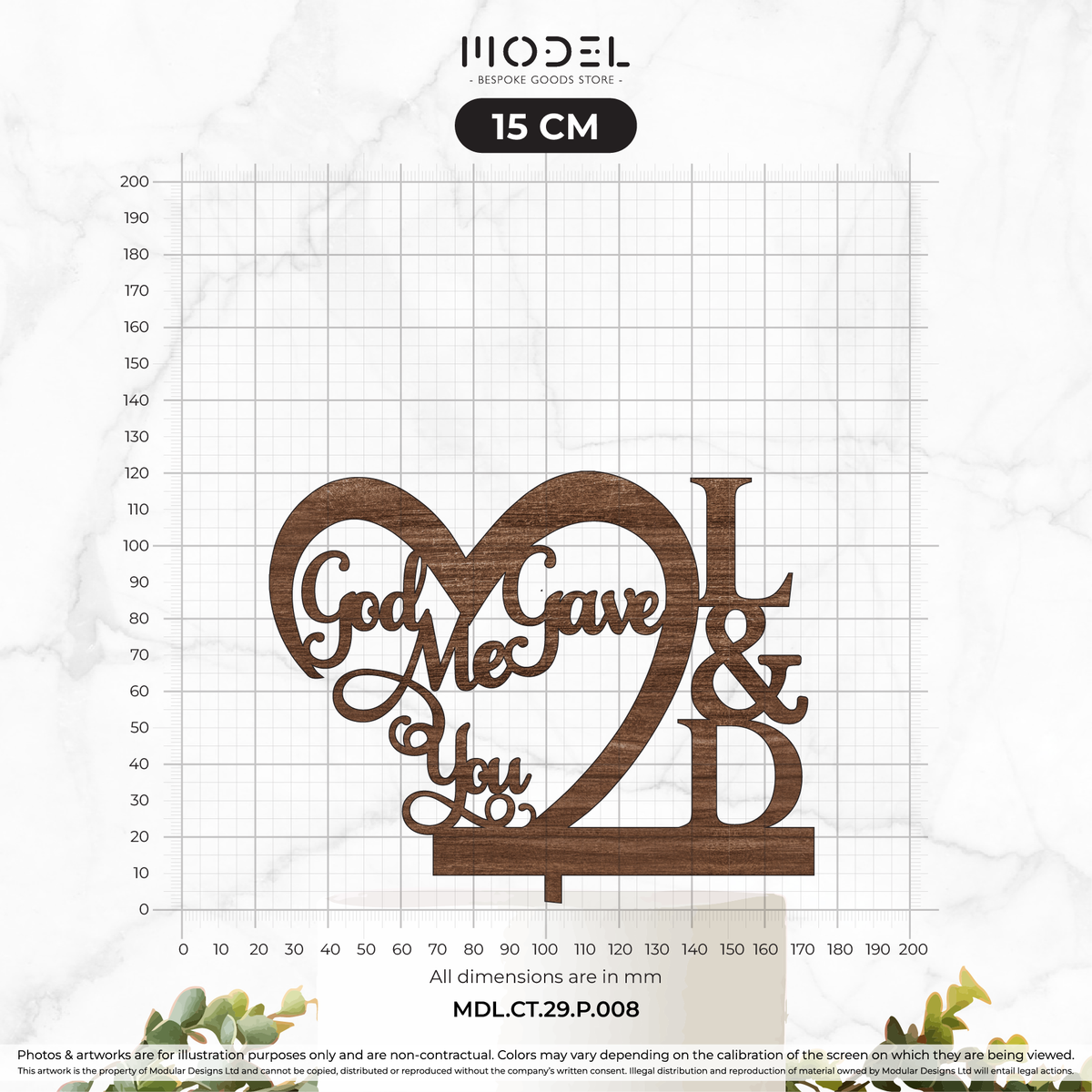 2 Initials + God Gave Me You + Heart