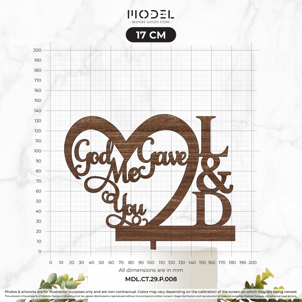 2 Initials + God Gave Me You + Heart