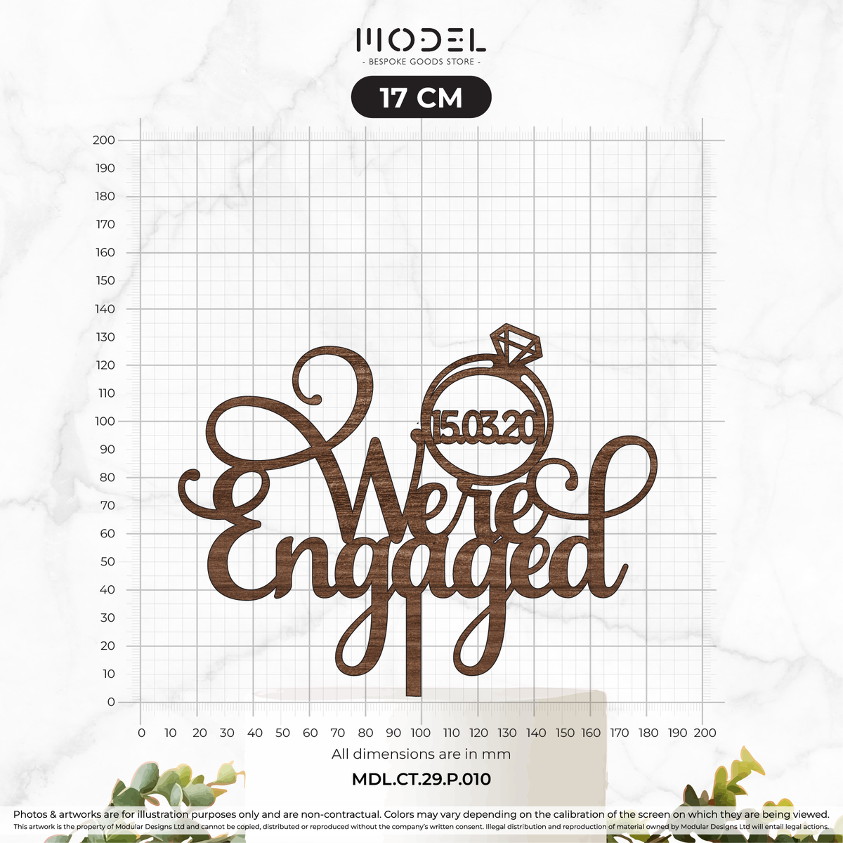 Date + We're Engaged + Ring