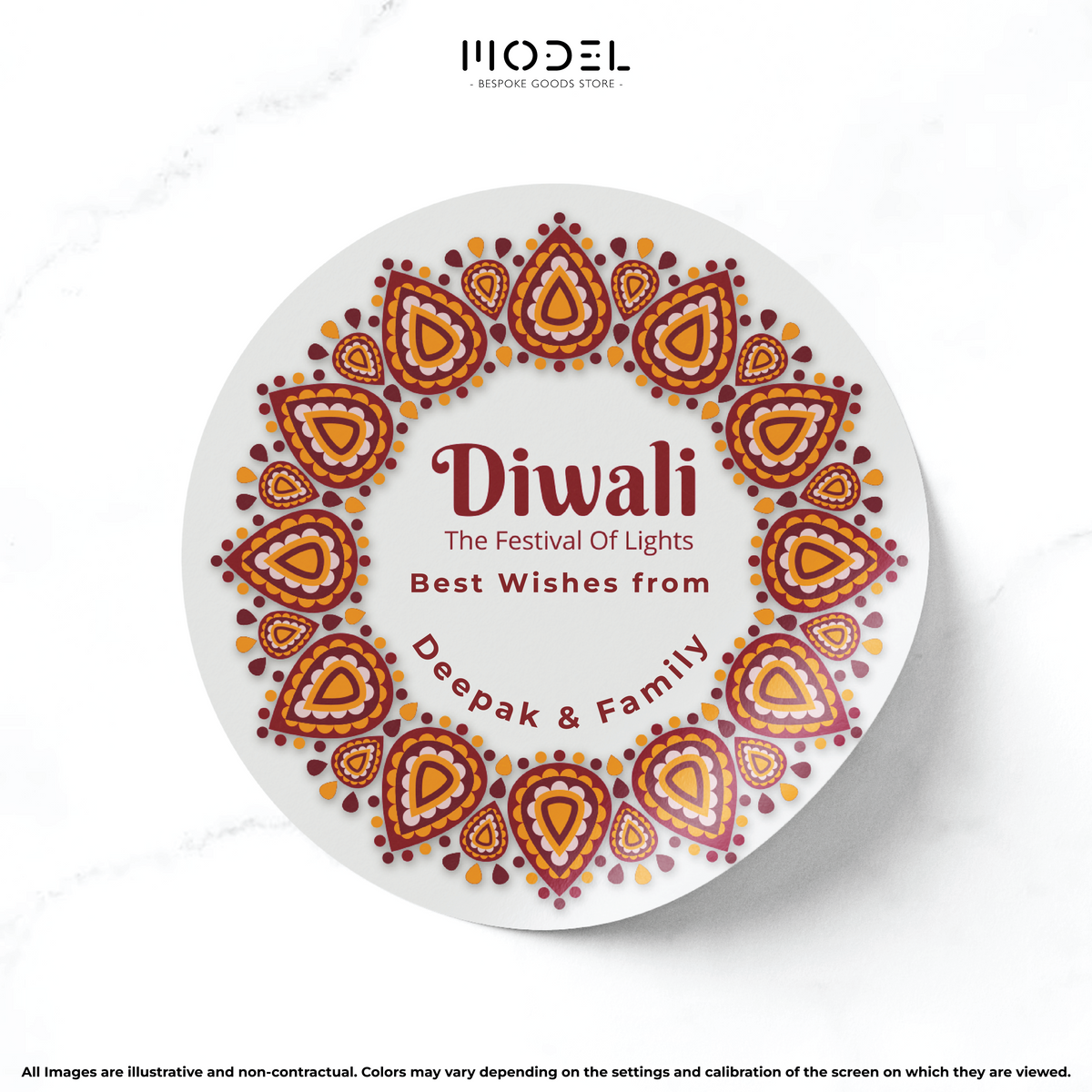Personalised Diwali Sticker 01