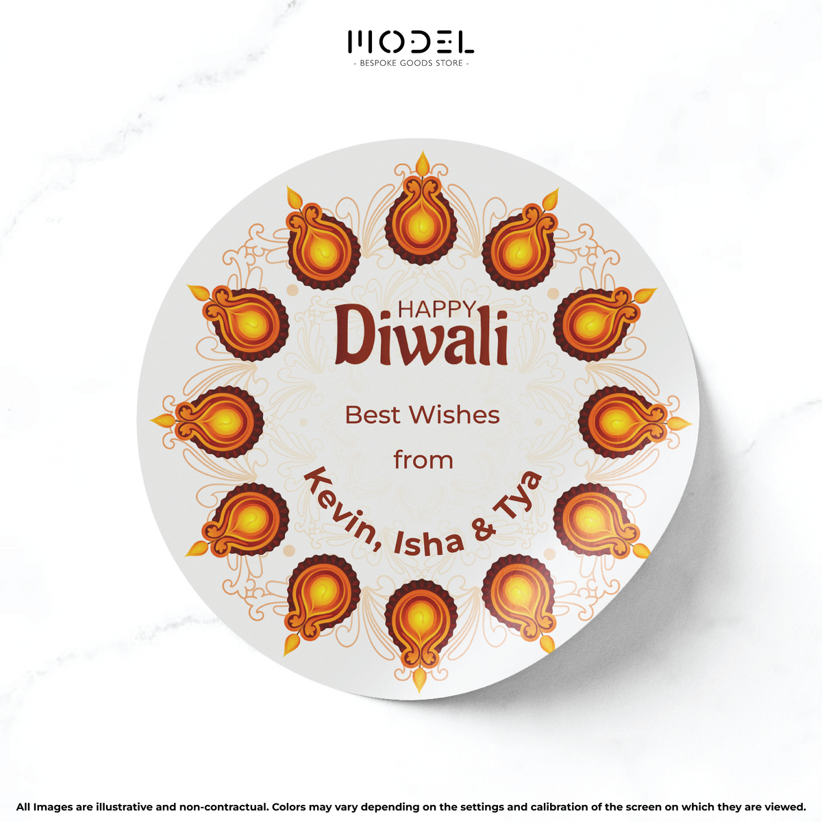 Personalised Diwali Sticker 02